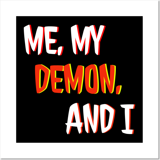 Me, My Demon, and I LOGO Wall Art by thelazyskeleton